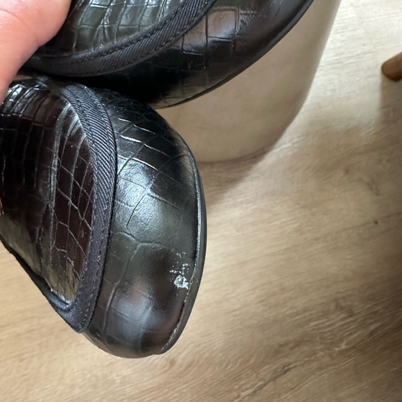 Ralph Lauren Clare Logo Loafer Flats – Black Croc Embossed, size 8.5 B - Picture 10 of 11